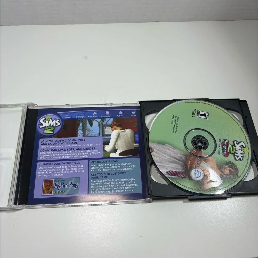 2005 The Sims 2‎ University Expansion Pack PC Game EA Games Rated Teen